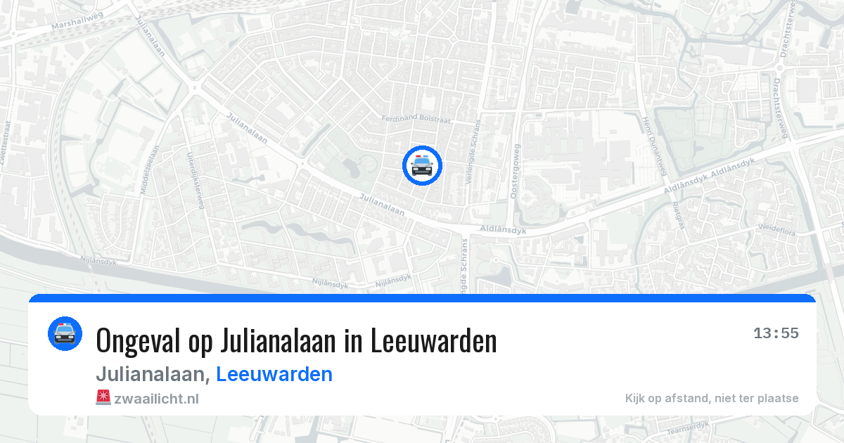 Ongeval op Julianalaan in Leeuwarden — 11 jun 2026