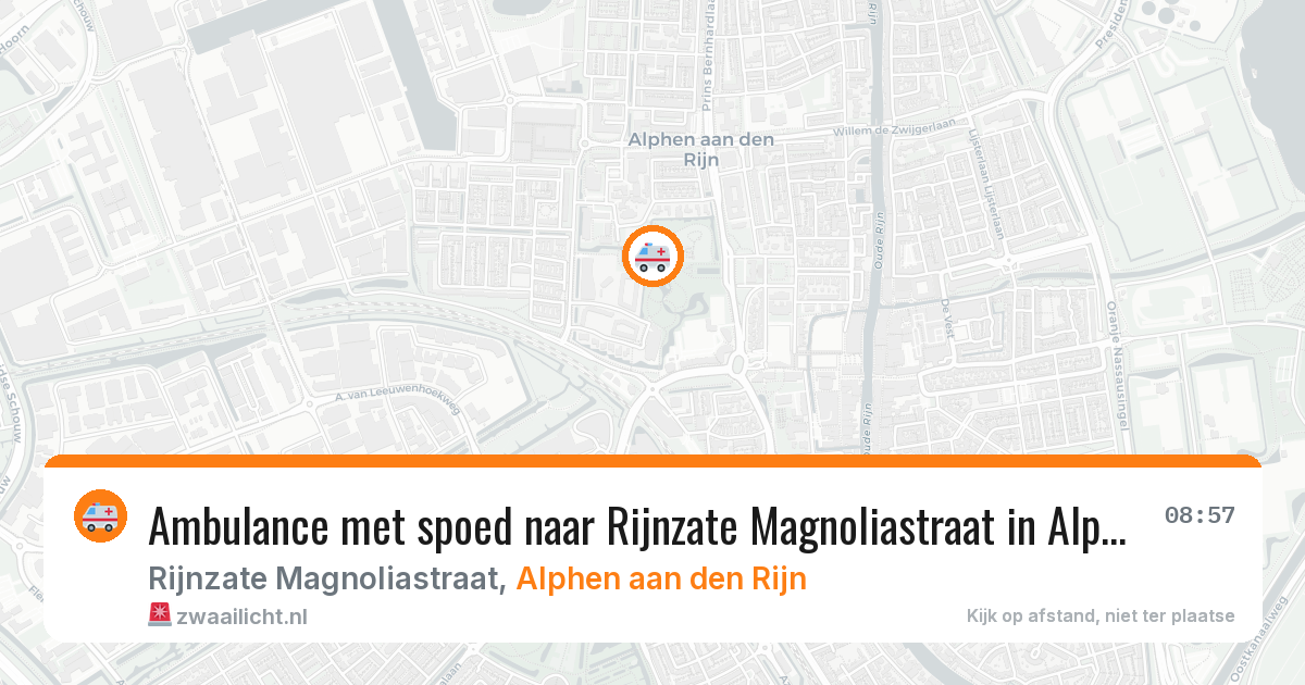 Ambulance met spoed naar Rijnzate Magnoliastraat in Alphen aan den Rijn — 10 feb 2026