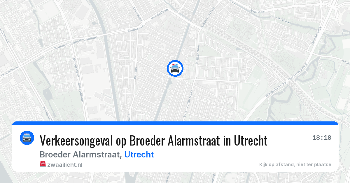 Verkeersongeval op Broeder Alarmstraat in Utrecht — 12 jul 2026