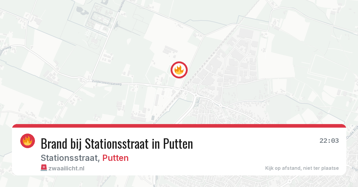 Brand bij Stationsstraat in Putten — 24 jul 2026