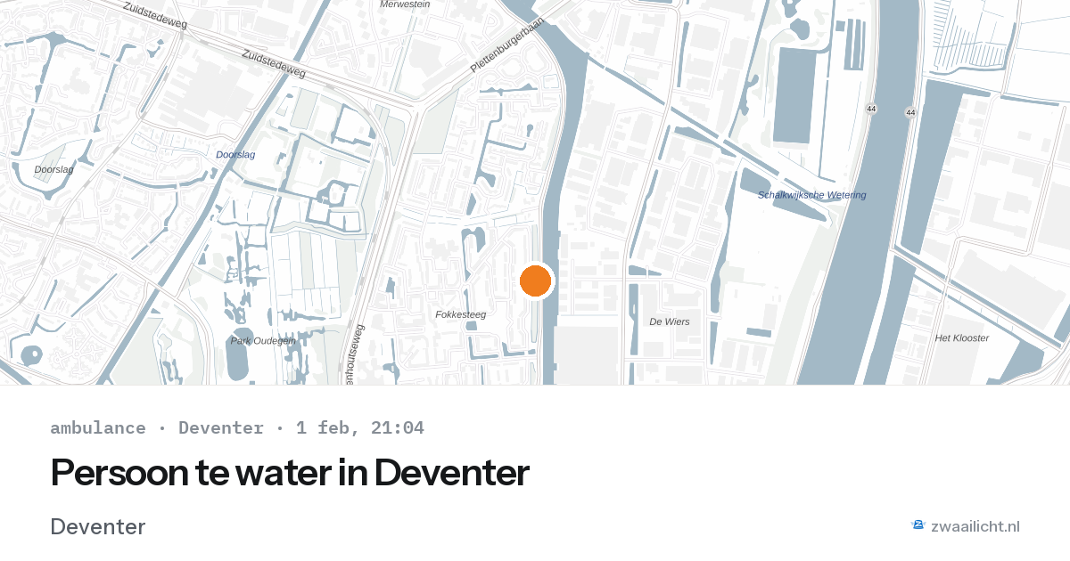 Persoon te water in Deventer — 1 feb 2026