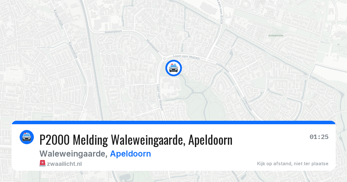 P2000 Melding Waleweingaarde, Apeldoorn — 1 aug 2026