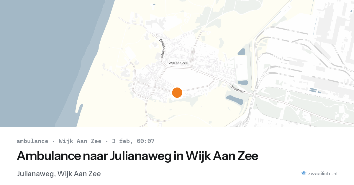 Ambulance naar Julianaweg in Wijk Aan Zee — 2 feb 2026