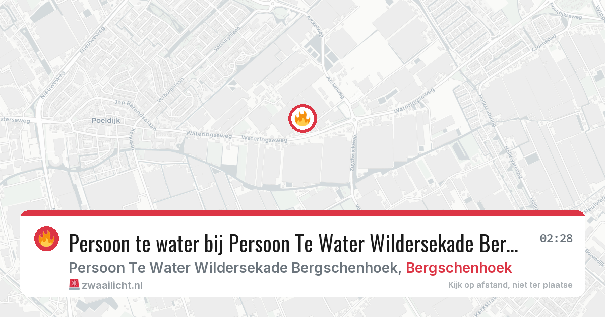 Persoon te water bij Persoon Te Water Wildersekade Bergschenhoek in Bergschenhoek — 14 jun 2026