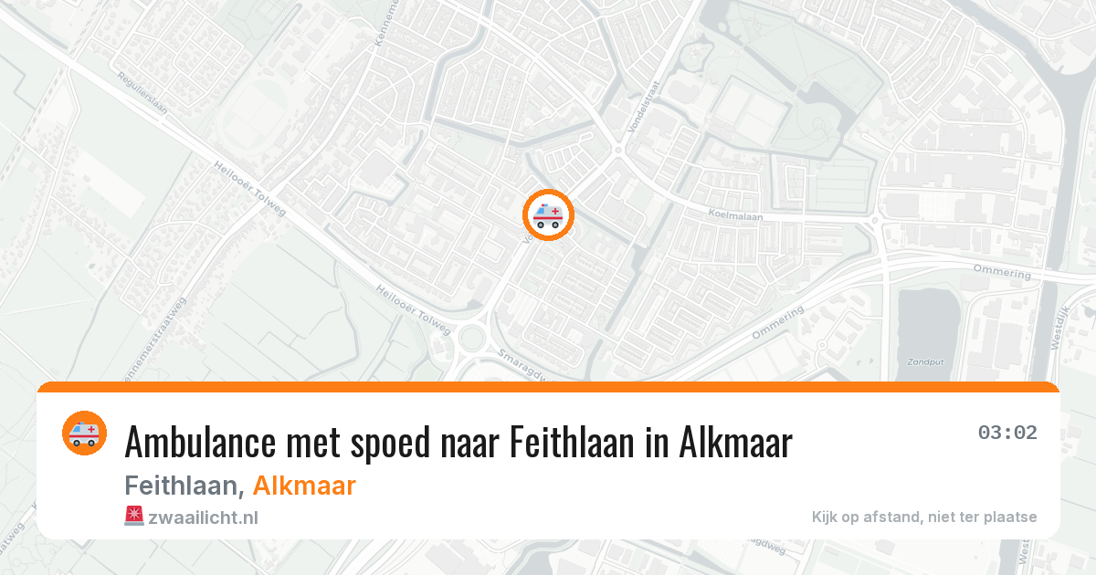 Ambulance met spoed naar Feithlaan in Alkmaar — 7 jul 2026