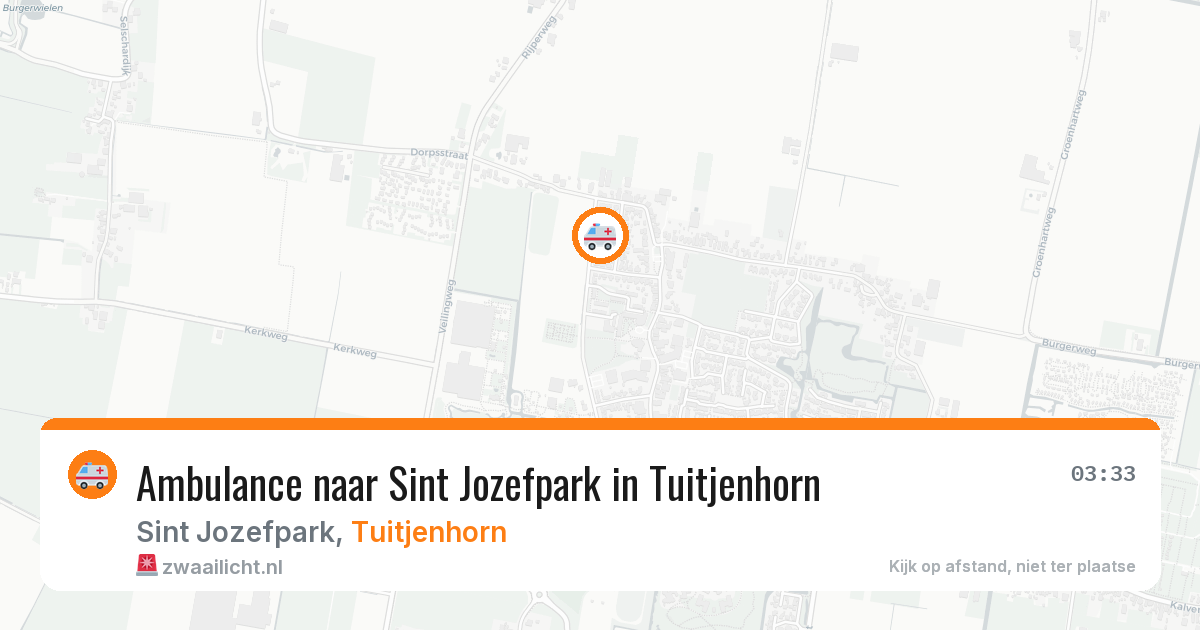 Ambulance naar Sint Jozefpark in Tuitjenhorn — 18 mei 2026
