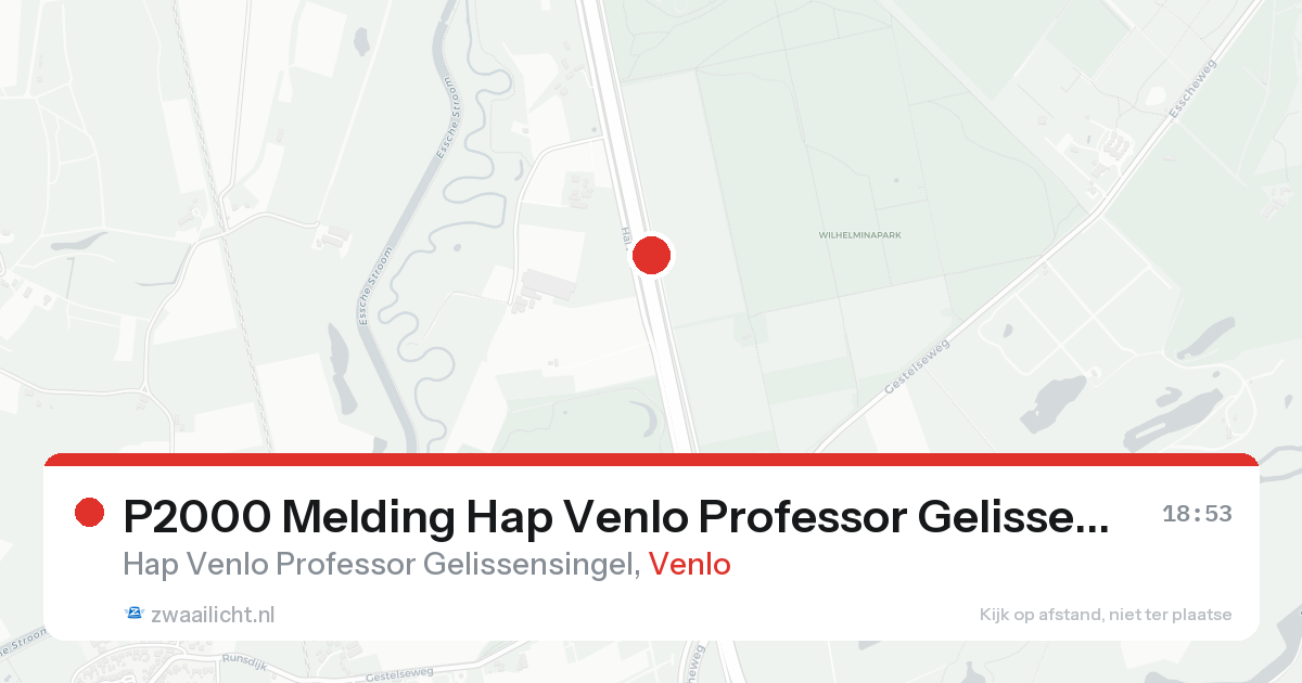 P2000 Melding Hap Venlo Professor Gelissensingel, Venlo — 31 jan 2026