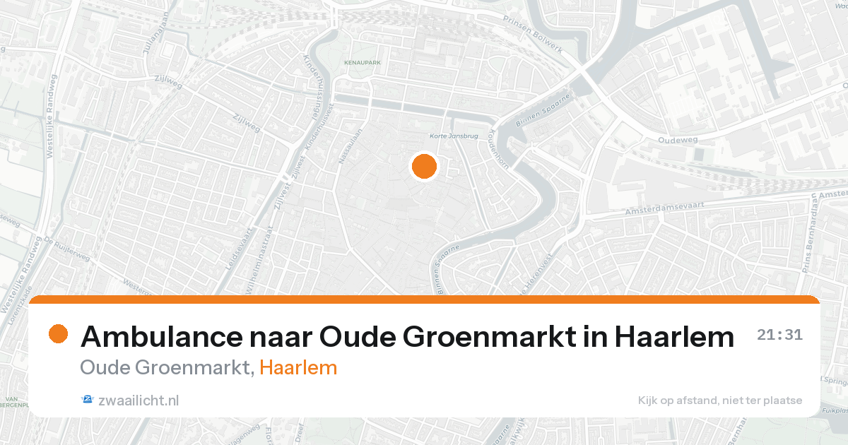Ambulance naar Oude Groenmarkt in Haarlem — 21 aug 2026