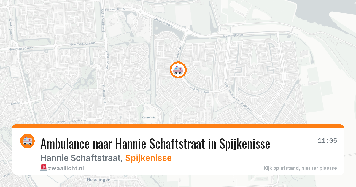 Ambulance naar Hannie Schaftstraat in Spijkenisse — 22 apr 2026