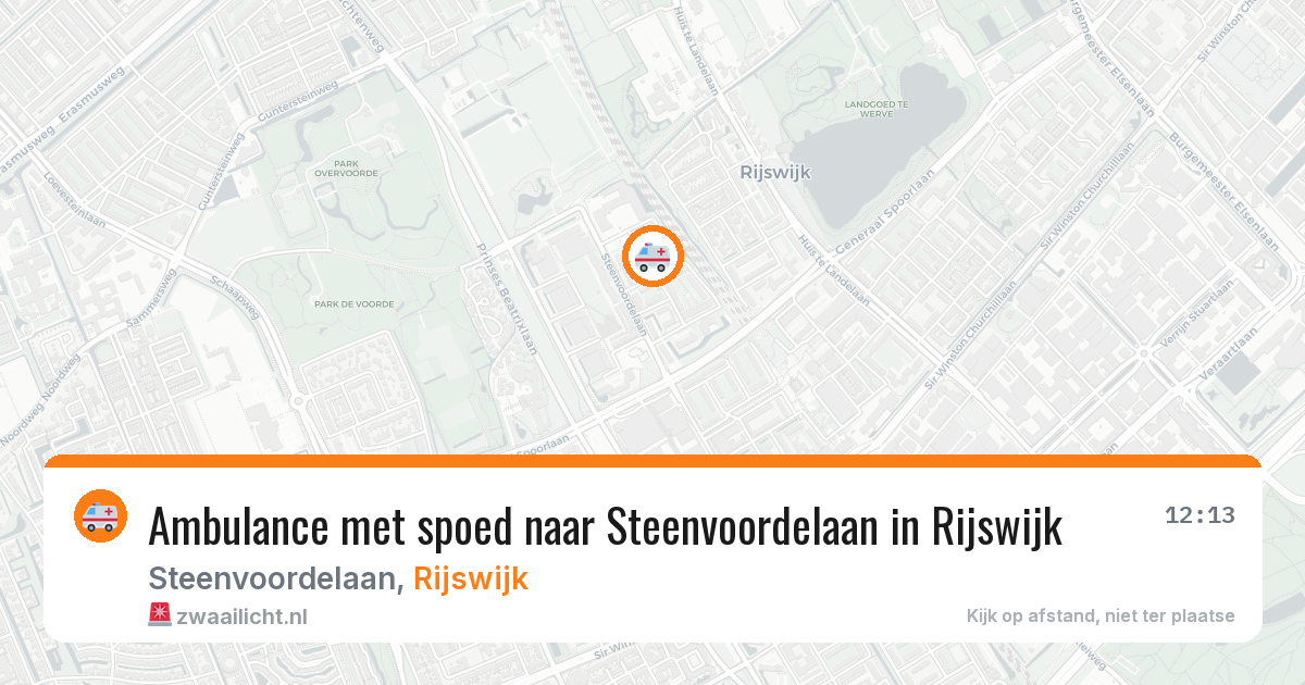 Ambulance met spoed naar Steenvoordelaan in Rijswijk — 12 aug 2026