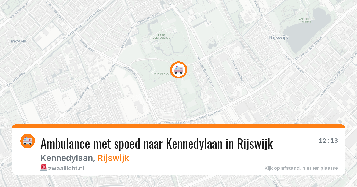 Ambulance met spoed naar Kennedylaan in Rijswijk — 14 aug 2026