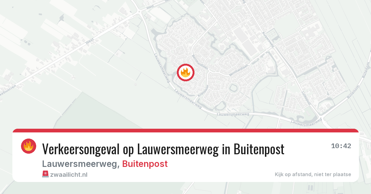 Verkeersongeval op Lauwersmeerweg in Buitenpost — 7 feb 2026
