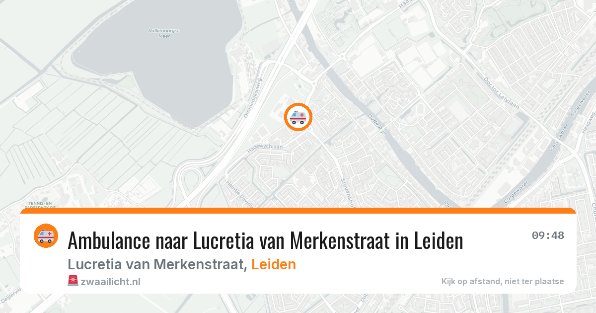 Ambulance naar Lucretia van Merkenstraat in Leiden — 10 aug 2026