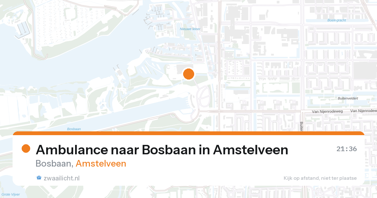 Ambulance naar Bosbaan in Amstelveen — 28 aug 2026