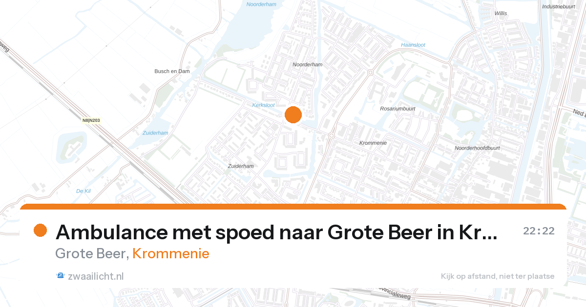 Ambulance met spoed naar Grote Beer in Krommenie — 13 jun 2026