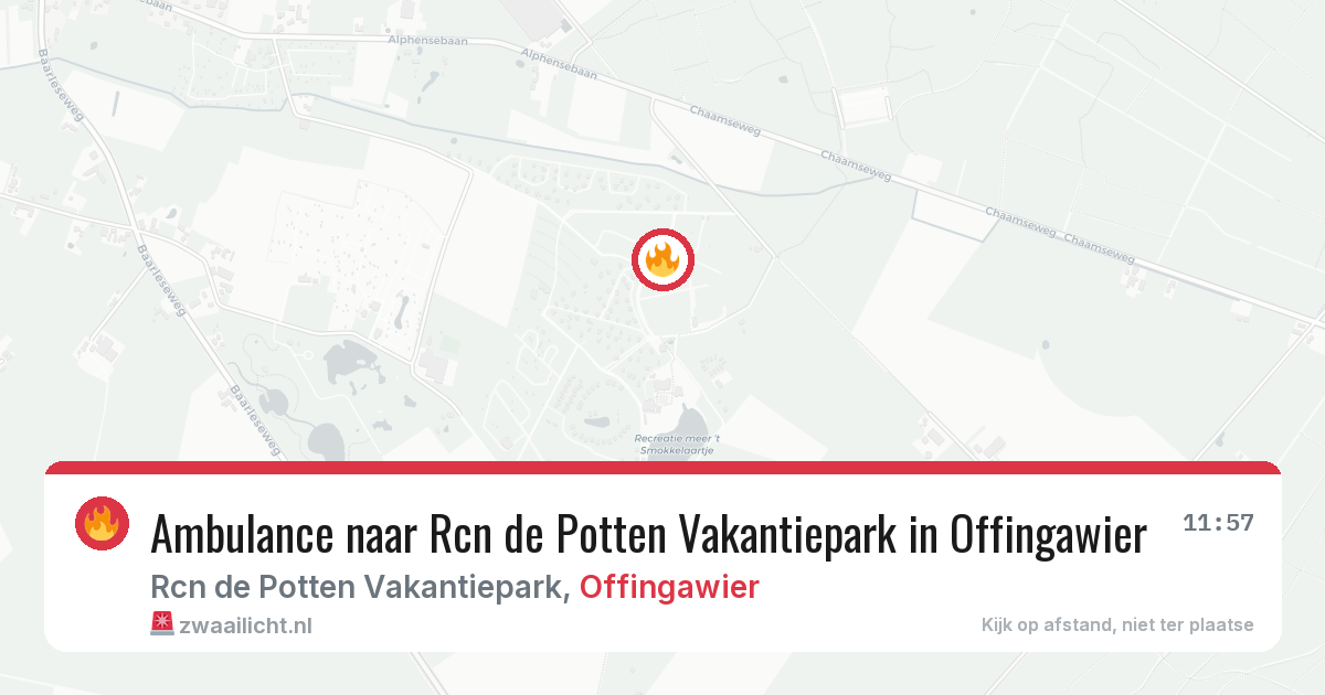 Ambulance naar Rcn de Potten Vakantiepark in Offingawier — 1 feb 2026