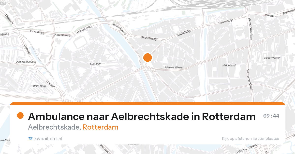 Ambulance naar Aelbrechtskade in Rotterdam — 17 jul 2026