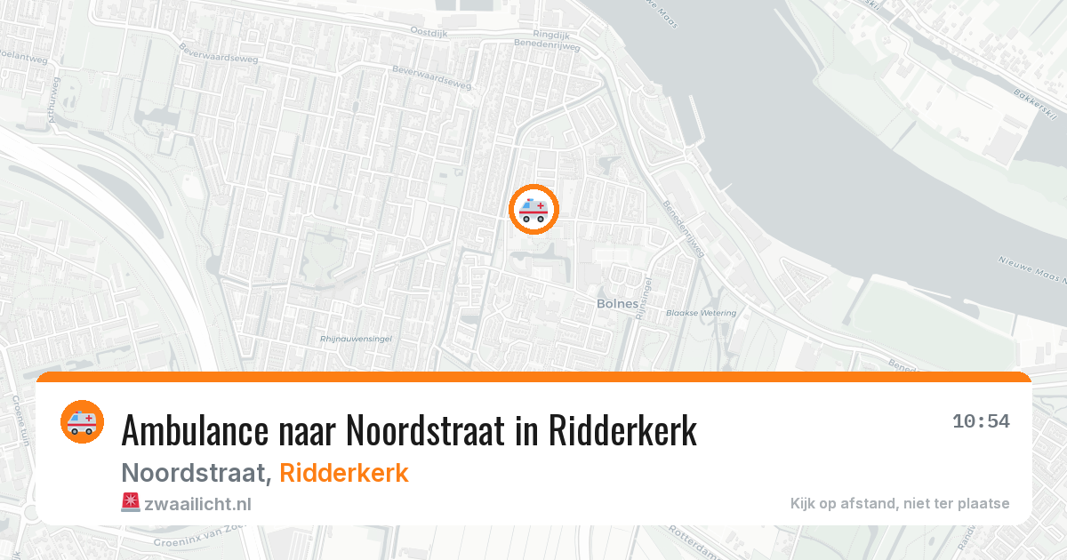 Ambulance naar Noordstraat in Ridderkerk — 29 jun 2026