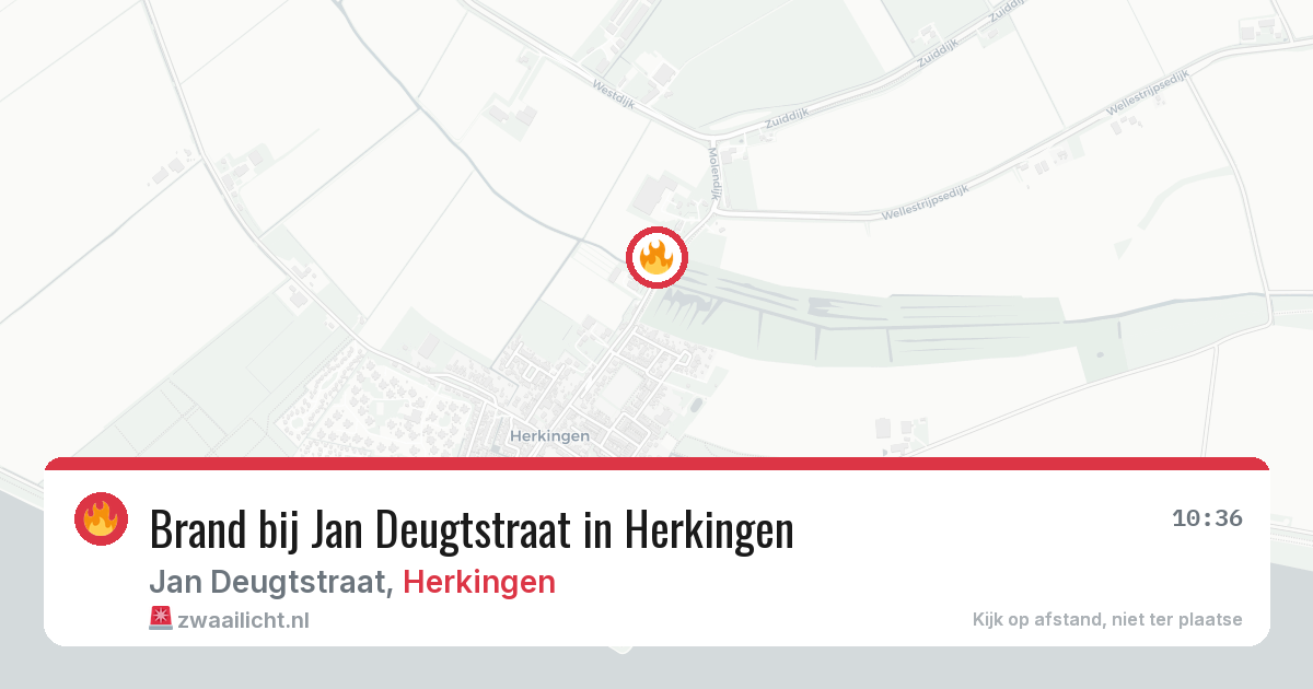 Brand bij Jan Deugtstraat in Herkingen — 25 apr 2026