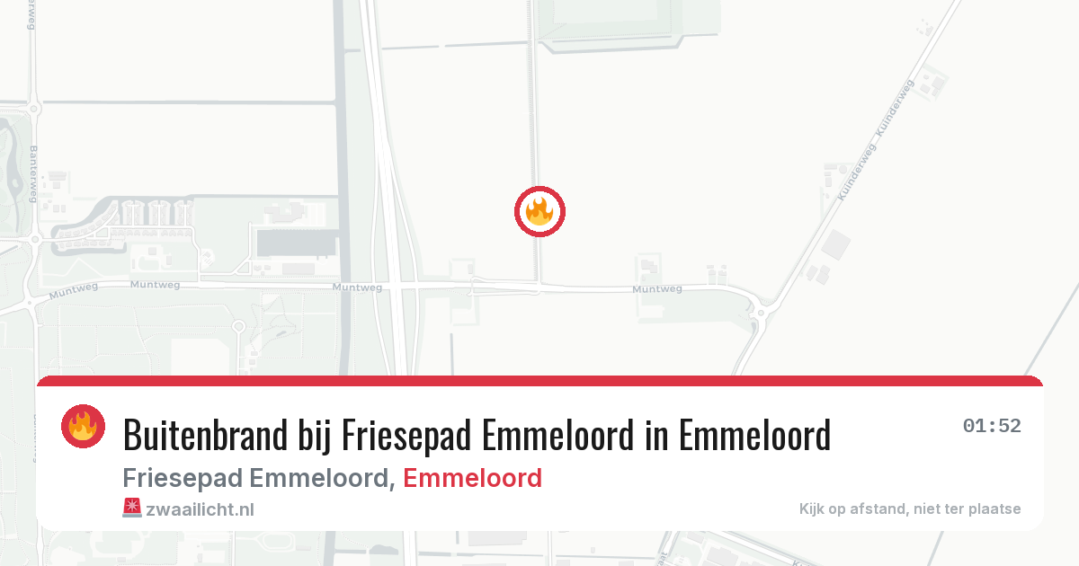 Buitenbrand bij Friesepad Emmeloord in Emmeloord — 6 jun 2026