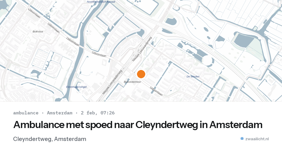 Ambulance met spoed naar Cleyndertweg in Amsterdam — 2 feb 2026