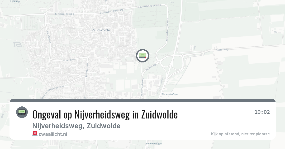 Ongeval op Nijverheidsweg in Zuidwolde — 13 feb 2026