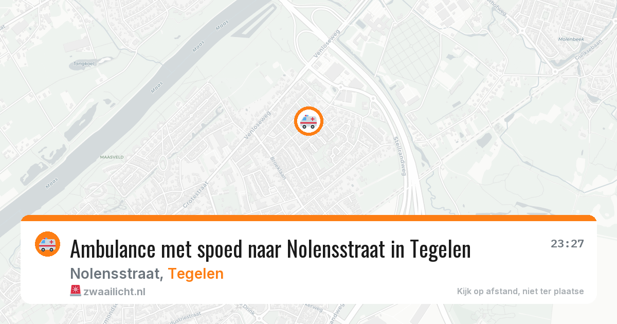 Ambulance met spoed naar Nolensstraat in Tegelen — 19 jul 2026
