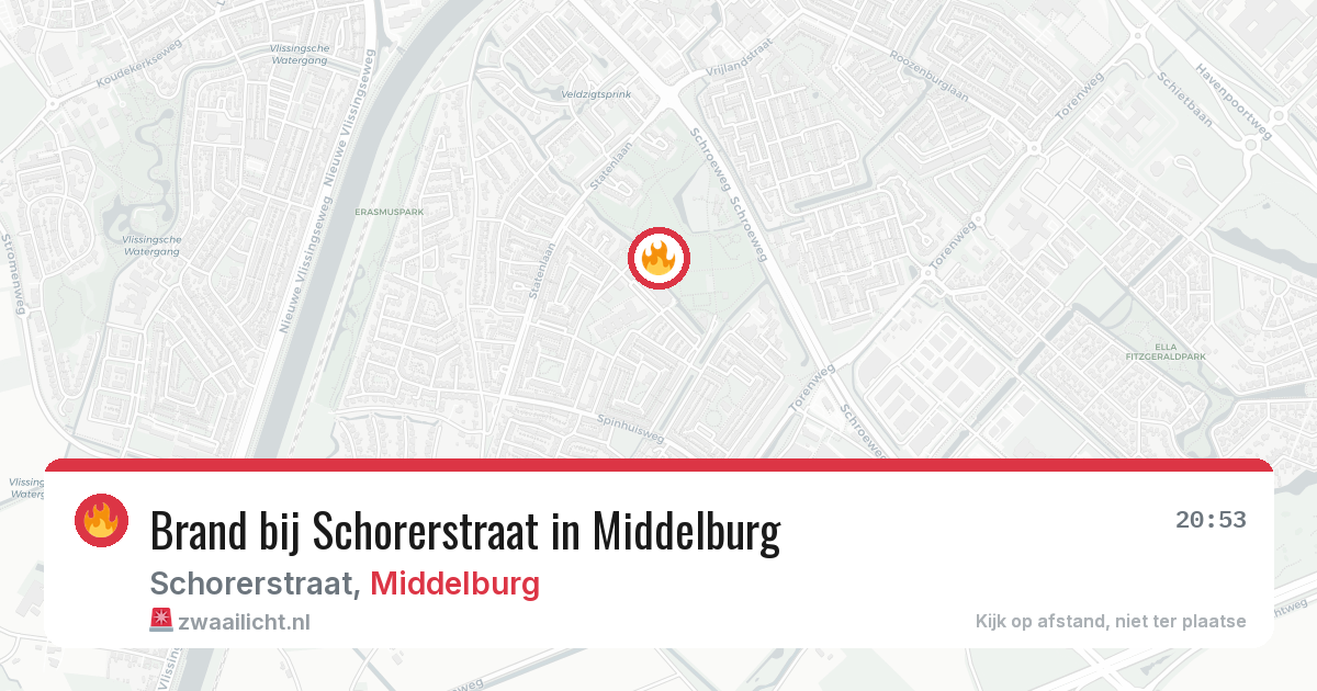 Brand bij Schorerstraat in Middelburg — 21 mei 2026