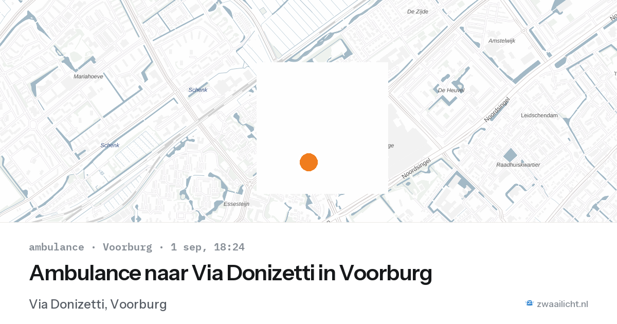 Ambulance naar Via Donizetti in Voorburg — 1 sep 2026