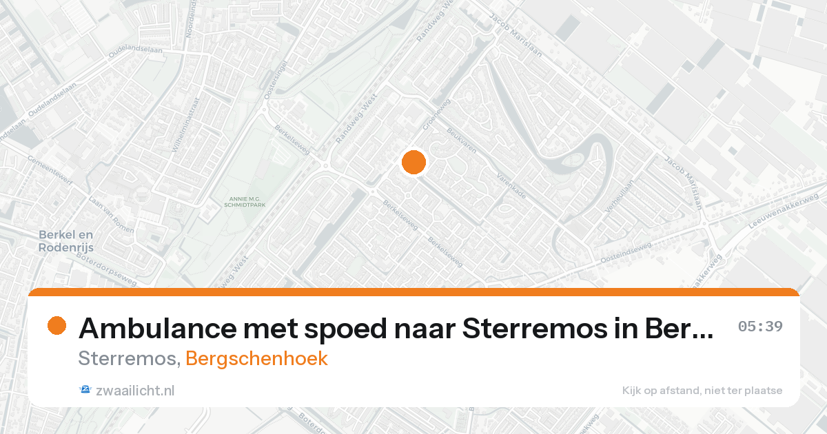 Ambulance met spoed naar Sterremos in Bergschenhoek — 19 aug 2026