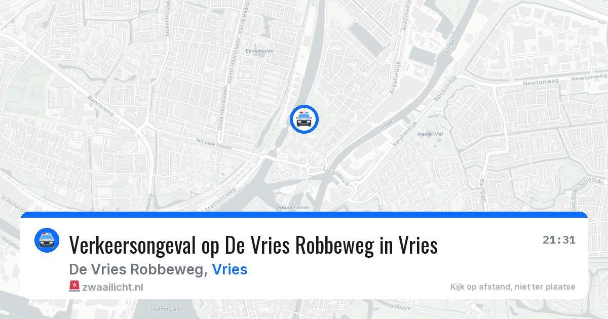 Verkeersongeval op De Vries Robbeweg in Vries — 1 jun 2026