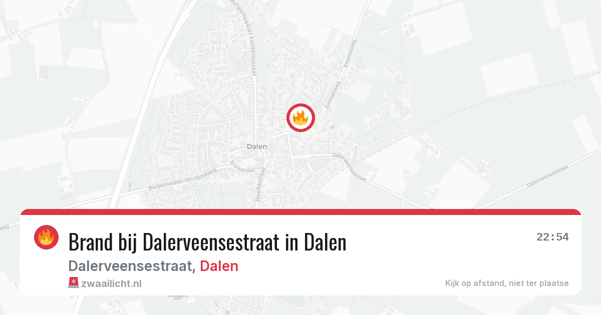 Brand bij Dalerveensestraat in Dalen — 9 aug 2026