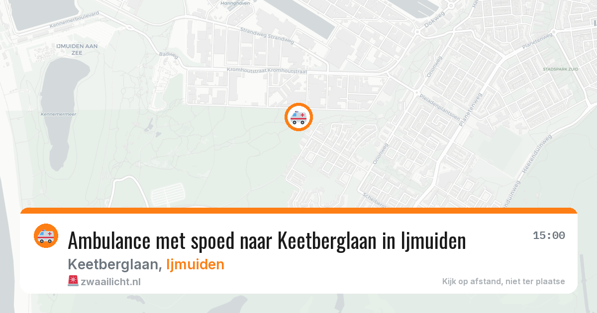 Ambulance met spoed naar Keetberglaan in Ijmuiden — 17 jun 2026
