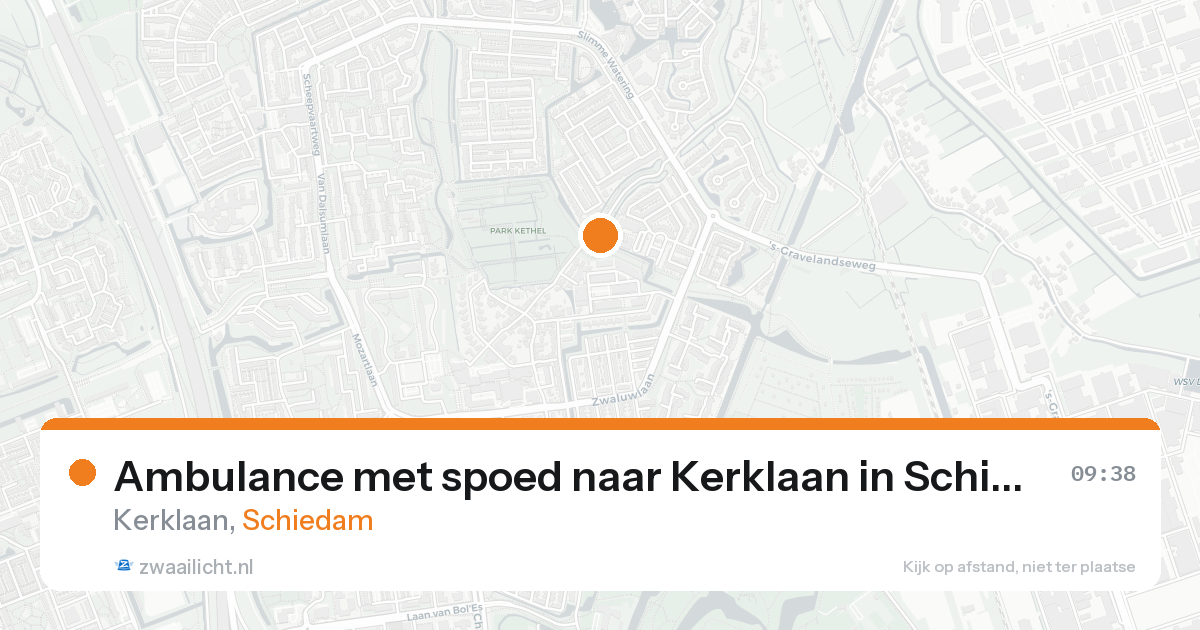 Ambulance met spoed naar Kerklaan in Schiedam — 18 aug 2026