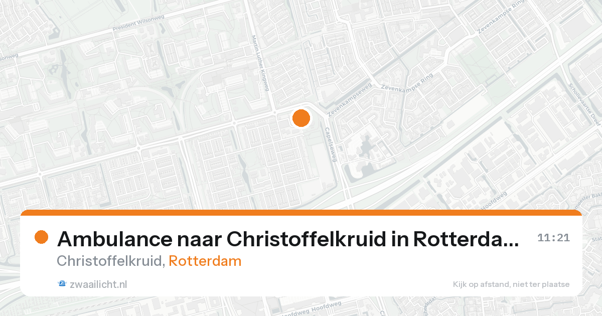 Ambulance naar Christoffelkruid in Rotterdam — 17 aug 2026