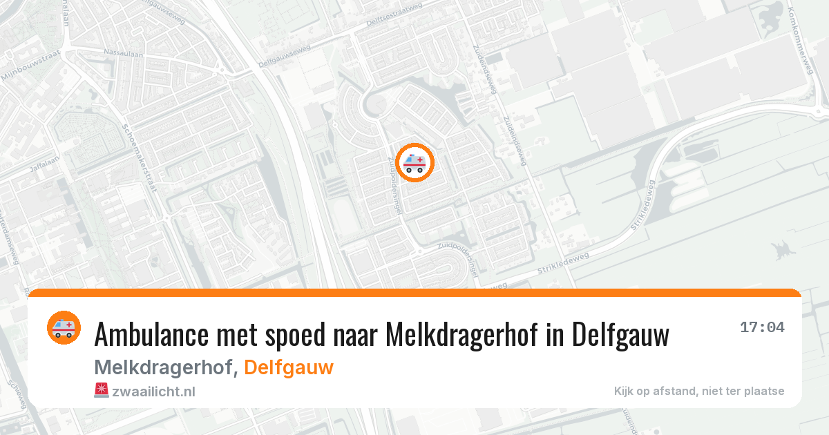 Ambulance met spoed naar Melkdragerhof in Delfgauw — 16 apr 2026