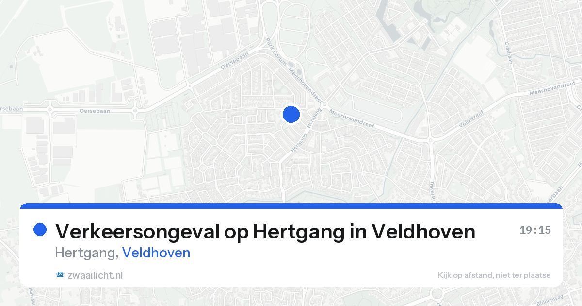 Verkeersongeval op Hertgang in Veldhoven — 21 aug 2026