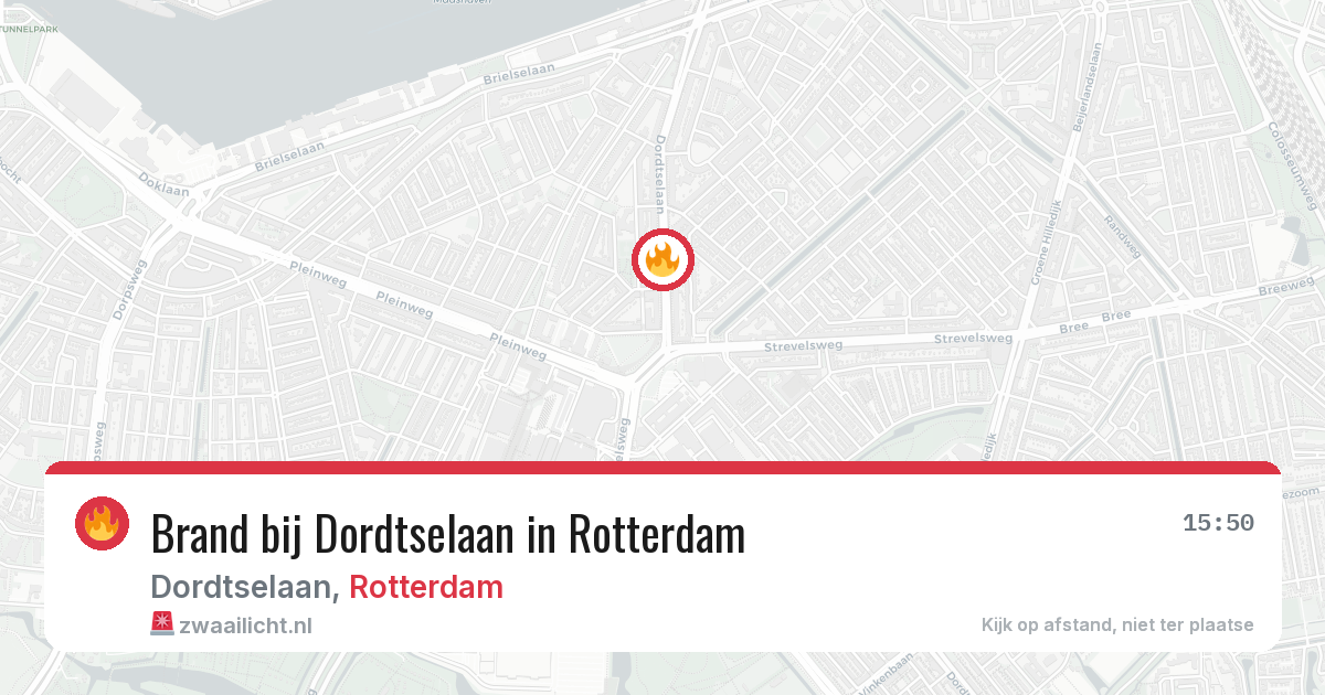 Brand bij Dordtselaan in Rotterdam — 29 mei 2026