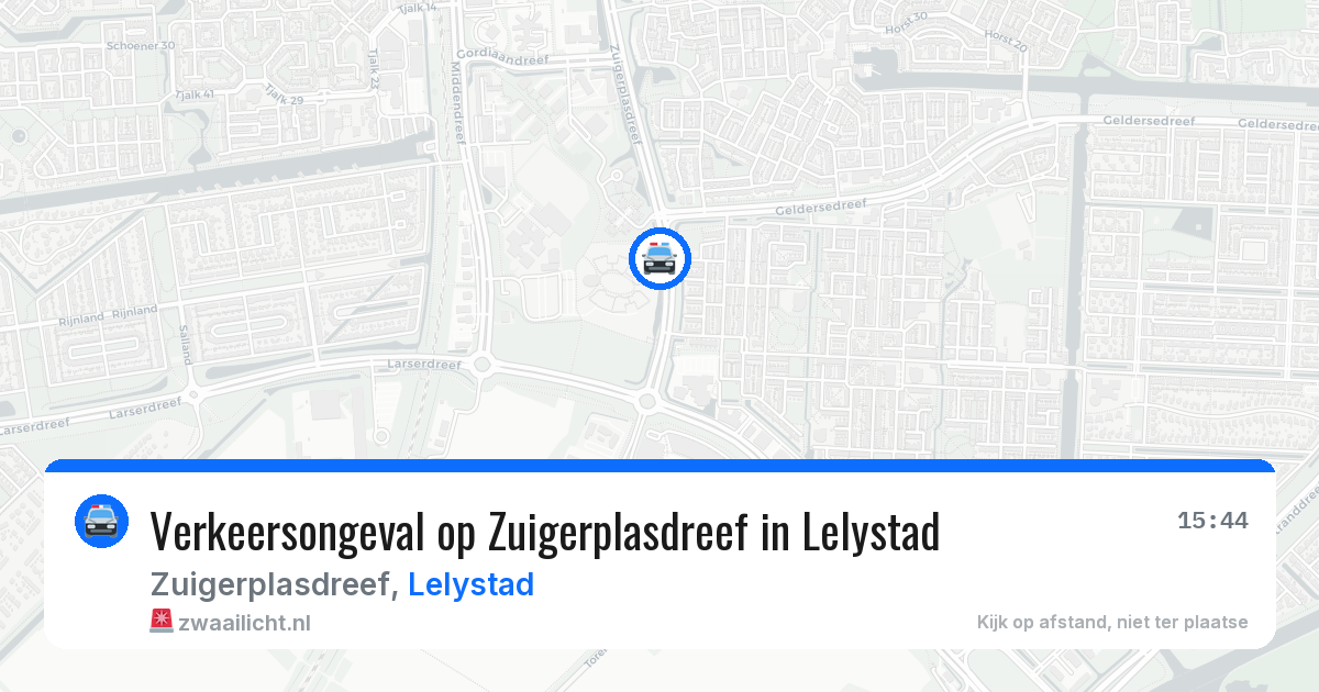 Verkeersongeval op Zuigerplasdreef in Lelystad — 11 mei 2026