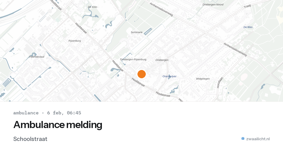Ambulance melding — 6 feb 2026