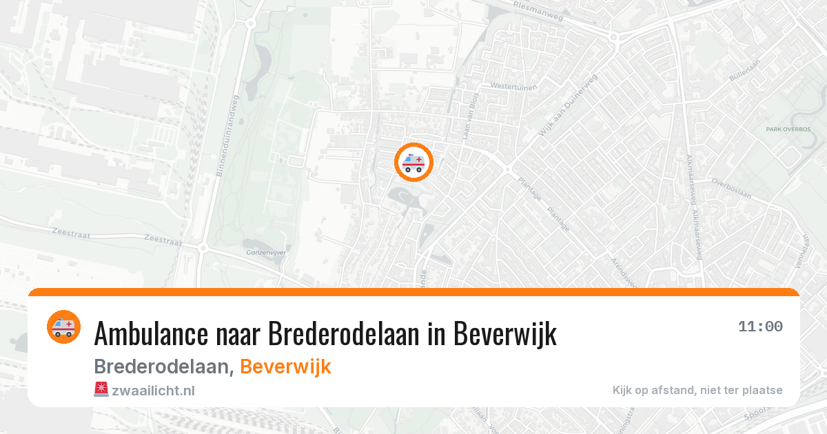 Ambulance naar Brederodelaan in Beverwijk — 9 jun 2026