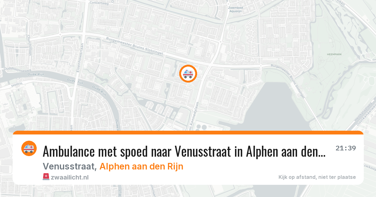 Ambulance met spoed naar Venusstraat in Alphen aan den Rijn — 10 mei 2026