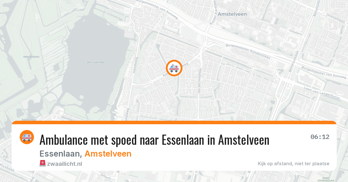 Ambulance met spoed naar Essenlaan in Amstelveen — 12 jun 2026