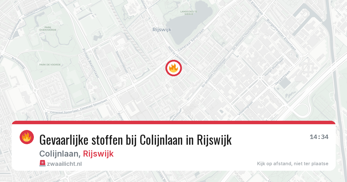 Gevaarlijke stoffen bij Colijnlaan in Rijswijk — 5 aug 2026