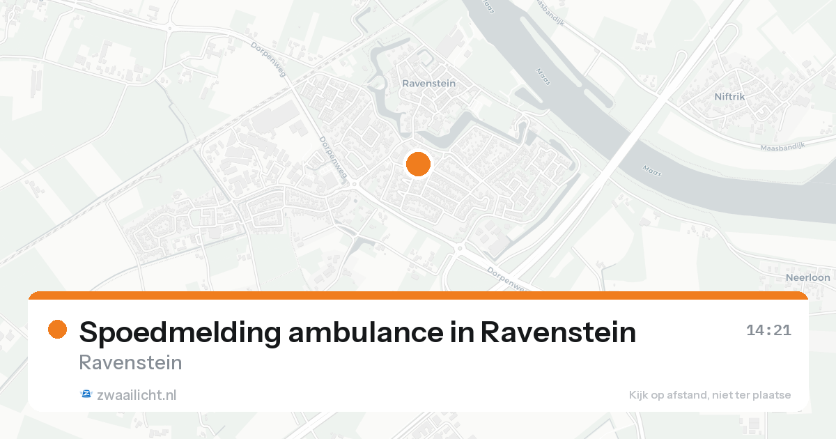 Spoedmelding ambulance in Ravenstein — 13 aug 2026
