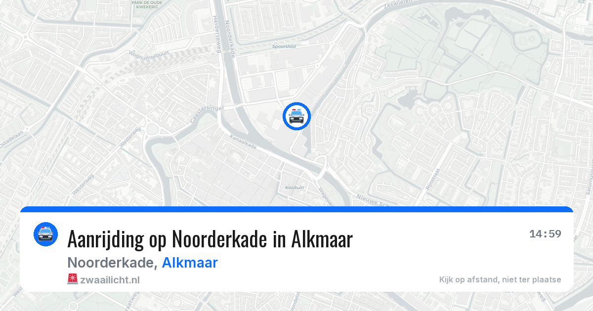 Aanrijding op Noorderkade in Alkmaar — 25 jun 2026