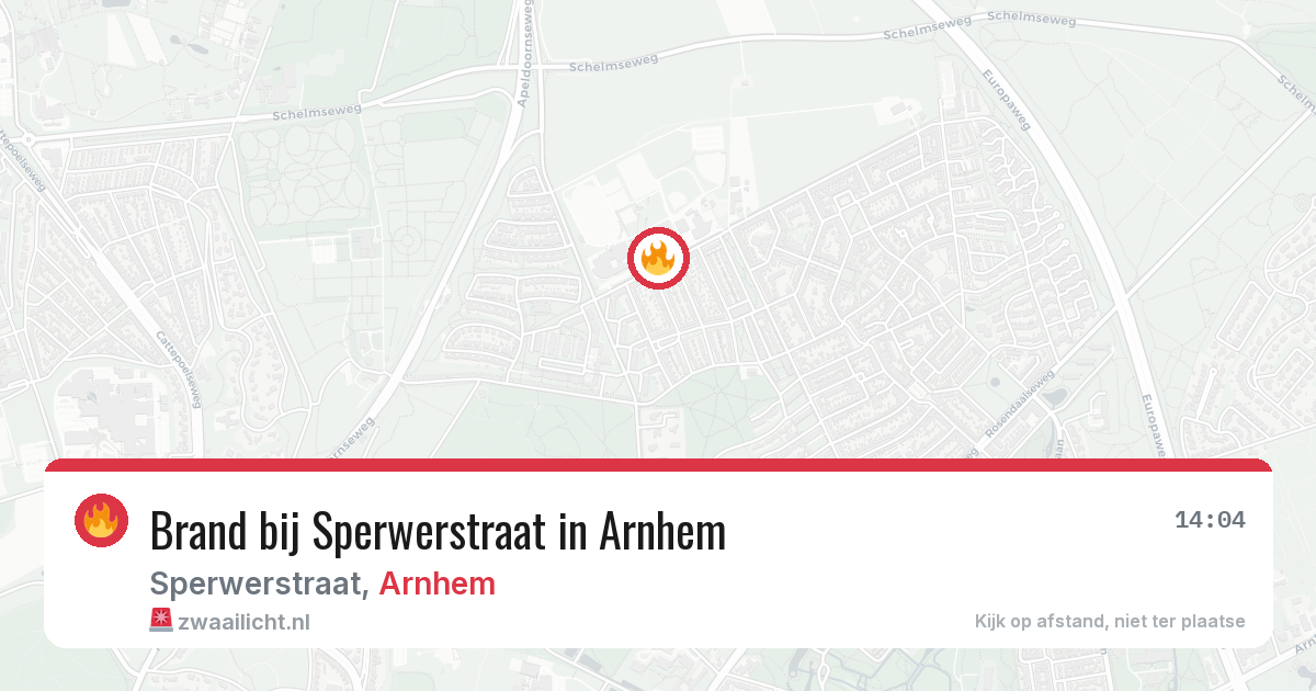Brand bij Sperwerstraat in Arnhem — 27 jun 2026