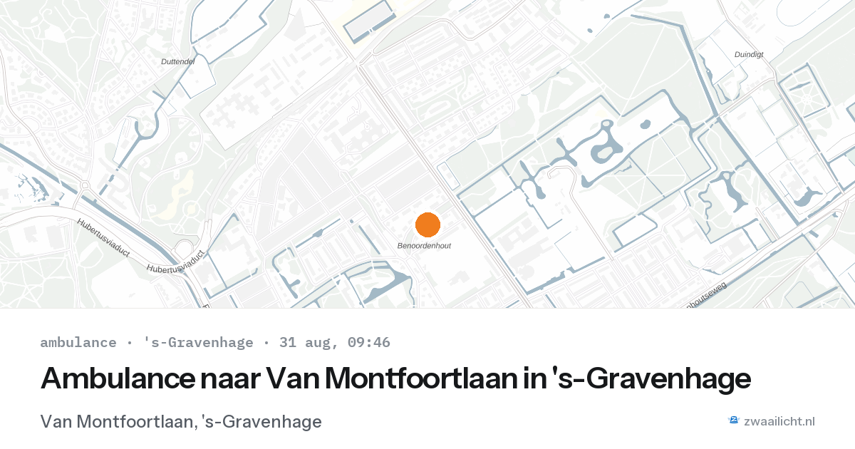 Ambulance naar Van Montfoortlaan in 's-Gravenhage — 31 aug 2026