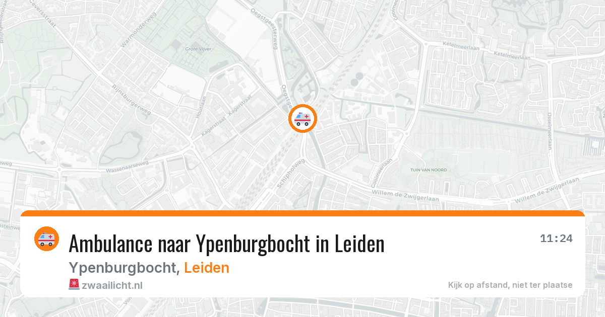 Ambulance naar Ypenburgbocht in Leiden — 24 mrt 2026