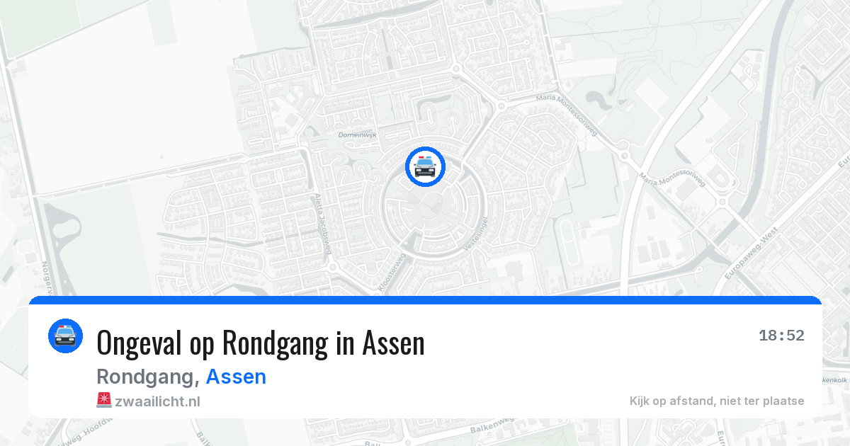 Ongeval op Rondgang in Assen — 25 jun 2026